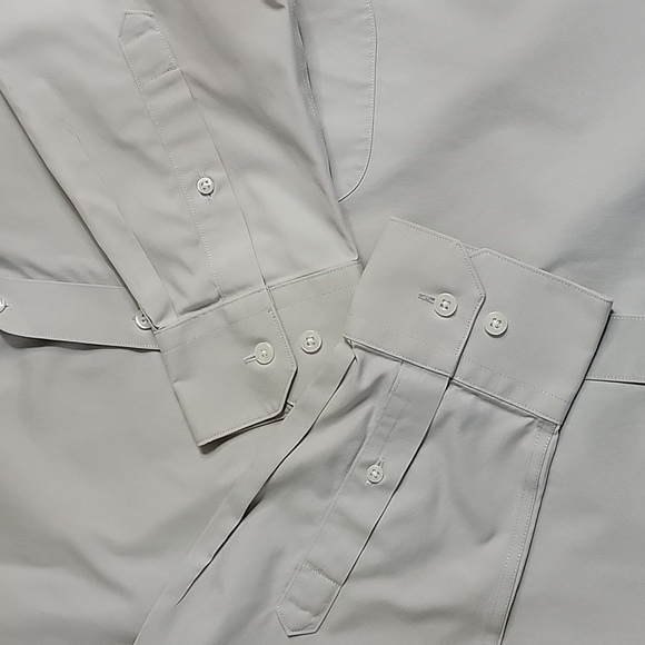 Men's Roberto Villini Non-Iron Dress Shirt, Gray, Neck16.5, Pre-owned EUC - Picture 6 of 8